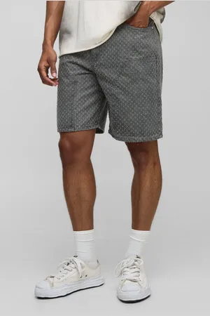 Boohoo Pantalón Corto Vaquero Holgado Sin Tratar Desgastado Estilo Carpintero En