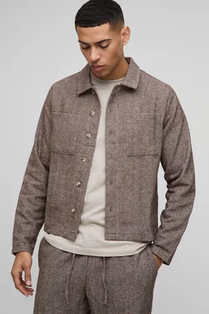 Boohoo Chaqueta Harrington Regular De Espiguilla Con Bolsillos Cargo