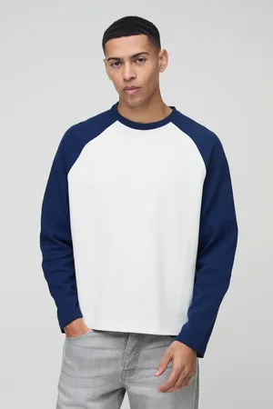 Boohoo Camiseta Oversize Recta Gruesa De Manga Larga Y Ranglán Gofre