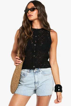 Boohoo Chaleco De Punto Y Croché Con Botones