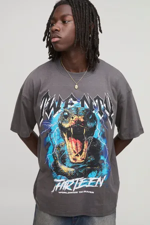 Boohoo Camiseta Oversize Con Estampado Worldwide De Serpiente A Gran Escala