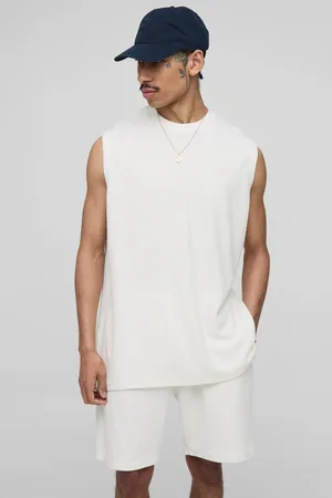 Boohoo Conjunto Oversize Texturizado De Pantalón Corto Y Top Sin Mangas De Tela Jersey