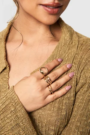 Boohoo Cut Out Ring 3 Pack
