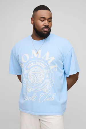 Boohoo Camiseta Plus Oversize Sobreteñida Con Estampado Universitario Homme