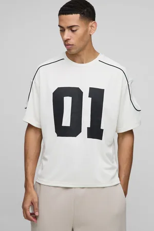 Boohoo Camiseta Oversize Recta Universitaria De Manga Corta