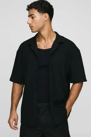 Boohoo Camisa Oversize Texturizada De Tela Jersey Y Canalé