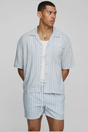 Boohoo Conjunto De Bañador Y Camisa De Raya Diplomática