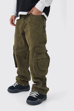 Boohoo Pantalón Cargo Holgado Grueso De Sarga Con Paneles