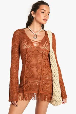 Boohoo Túnica Para La Playa De Croché Con Borlas