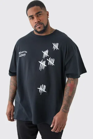 Boohoo Camiseta Plus Oversize Negra Con Estampado De Korn