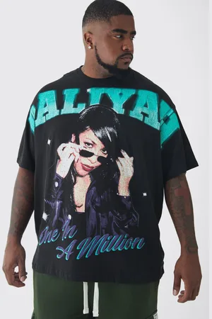 Boohoo Camiseta Plus Oversize Con Estampado De Aaliyah A Gran Escala