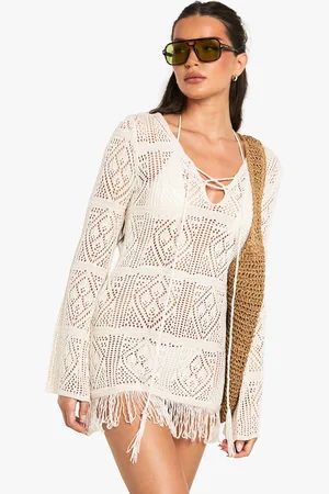 Boohoo Túnica Para La Playa De Croché Con Borlas