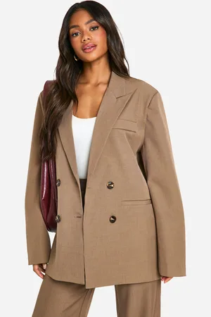 Boohoo Americana De Corte Largo Holgada Con Botonadura Doble