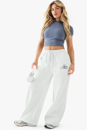Boohoo Pantalón Deportivo Recto Con Letras Dsgn Studio En Contraste
