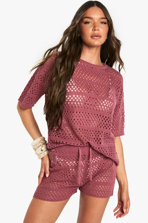 Boohoo Conjunto De Braguita Y Top Oversize De Punto Y Croché