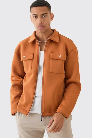 Boohoo Sobrecamisa Recta De Neopreno Con Cremallera