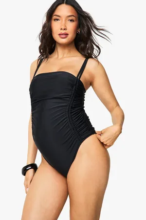 Boohoo Bañador Premamá Con Lateral Fruncido Y Control De Barriga