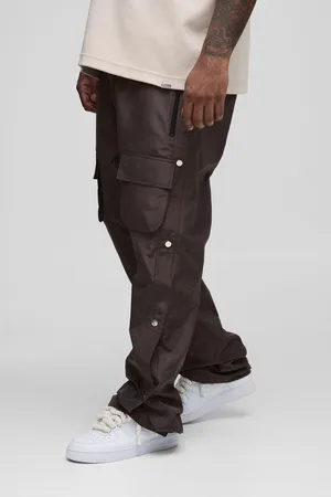 Boohoo Pantalón Plus Cargo Ajustado De Campana Con Cintura Elástica