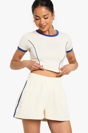 Boohoo Chándal De Pantalón Corto Y Camiseta Con Ribete