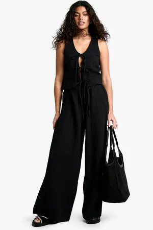 Boohoo Pantalón De Estopilla Con Cintura Elástica