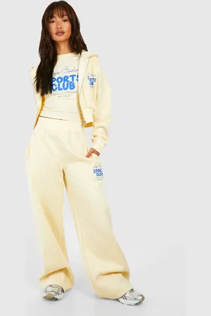 Boohoo Pantalón Deportivo De Pernera Recta Con Eslogan Dsgn Studio Sports Club