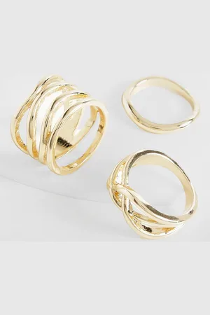 Boohoo Multipaquete De Anillos Ondulados