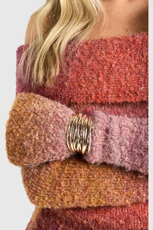Boohoo Brazalete Dorado Con Abertura