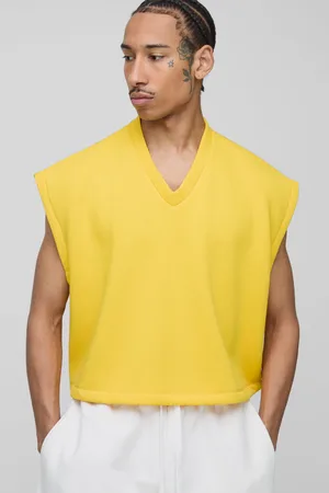 Boohoo Sudadera Sin Mangas Oversize Recta Crop Con Escote De Pico