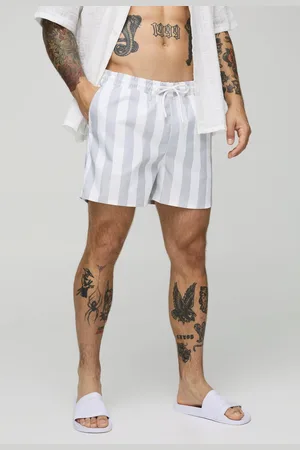 Boohoo Bañador Corto Con Estampado De Rayas Anchas