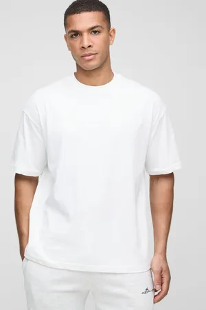 Boohoo Camiseta Oversize Con Bordado De Firma Bm Y Cuello De Caja