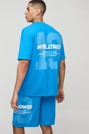 Boohoo Conjunto Oversize De Pantalón Corto Y Camiseta De Tela Gofre Con Estampado 13