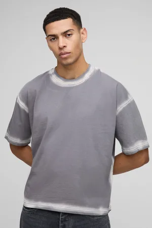 Boohoo Camiseta Oversize Recta Con Costuras De Espray