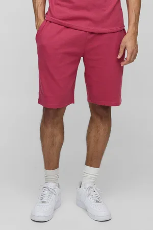 Boohoo Pantalón Corto Holgado De Tela Gofre Man Con Estampado Universitario
