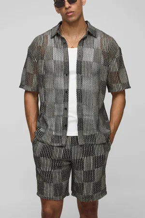 Boohoo Conjunto Oversize De Pantalón Corto Holgado Y Camisa De Cuadros Con Estampado De Cuadros