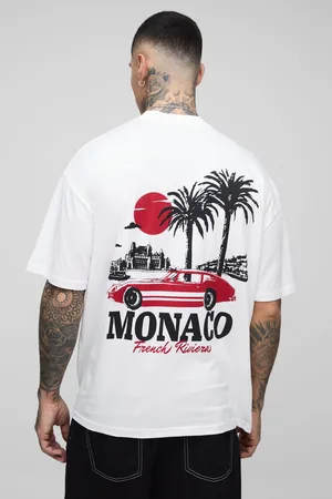 Boohoo Camiseta Tall Oversize Con Estampado De Palmeras Monaco