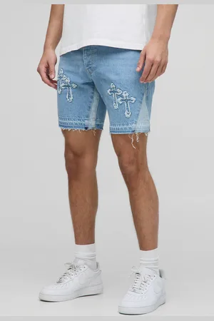Boohoo Pantalón Corto Recto Con Refuerzos Y Apliques Cruzados