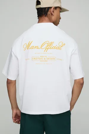 Boohoo Camiseta Man Official Oversize Recta Recta Con Cuello Extendido