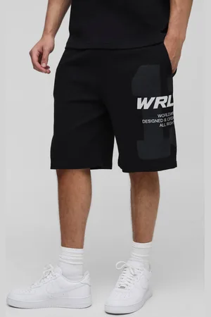 Boohoo Pantalón Corto Oversize De Tela Gofre Con Estampado Universitario 13