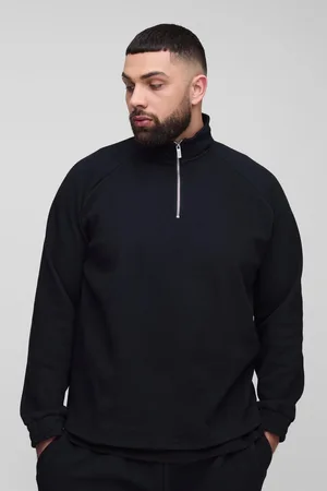 Boohoo Sudadera Plus De Raglán Y Jacquard Con Cremallera 1/4