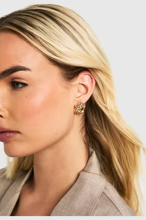 Boohoo Pendientes Dorados Llamativos Con Nudo