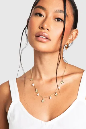 Boohoo Collar Con Colgante De Flor Y Perla