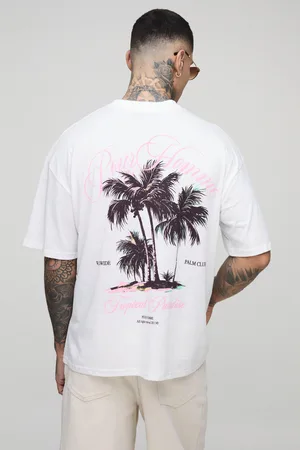 Boohoo Camiseta Tall Oversize Con Estampado De Paraíso Tropical