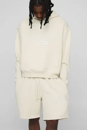 Boohoo Chándal Oversize Man Recto De Pantalón Corto Y Sudadera Con Capucha