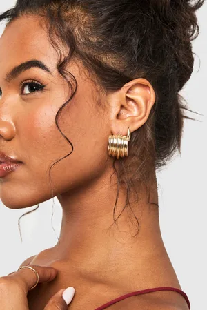 Boohoo Pendientes Dorados Llamativos