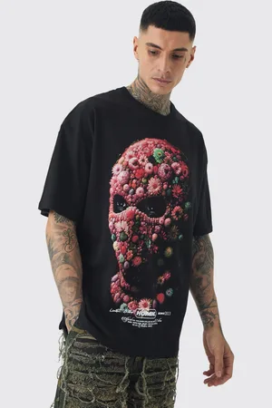 Boohoo Camiseta Tall Oversize Con Estampado De Máscara Y Estampado De Flores