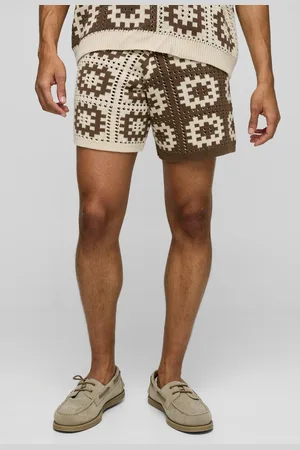 Boohoo Pantalón Corto Holgado De Punto Croché