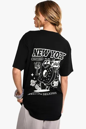 Boohoo Camiseta Oversize Con Estampado Nyc Bagel