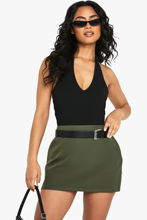 Boohoo Minifalda Básica De Tela