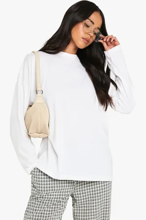 Boohoo Camiseta Básica Oversize De Manga Larga Con Estampado
