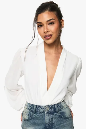 Boohoo Body Cruzado Con Mangas De Chifón